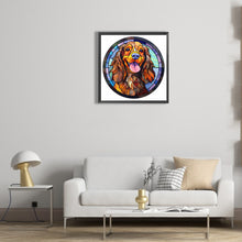 Load image into Gallery viewer, Diamond Painting - Full Round - dog glass art (30*30CM)
