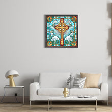 Load image into Gallery viewer, Diamond Painting - Full Round - cross faith glass art (30*30CM)
