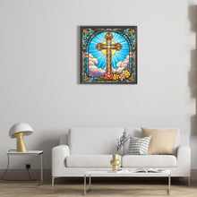 Load image into Gallery viewer, Diamond Painting - Full Round - cross faith glass art (30*30CM)
