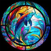 Load image into Gallery viewer, Diamond Painting - Full Round - underwater dolphin (30*30CM)
