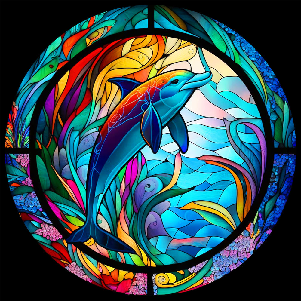 Diamond Painting - Full Round - underwater dolphin (30*30CM)