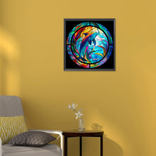 Load image into Gallery viewer, Diamond Painting - Full Round - underwater dolphin (30*30CM)
