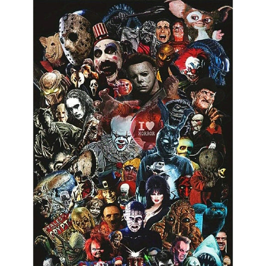 Diamond Painting - Full Round - horror movie character (30*40CM)