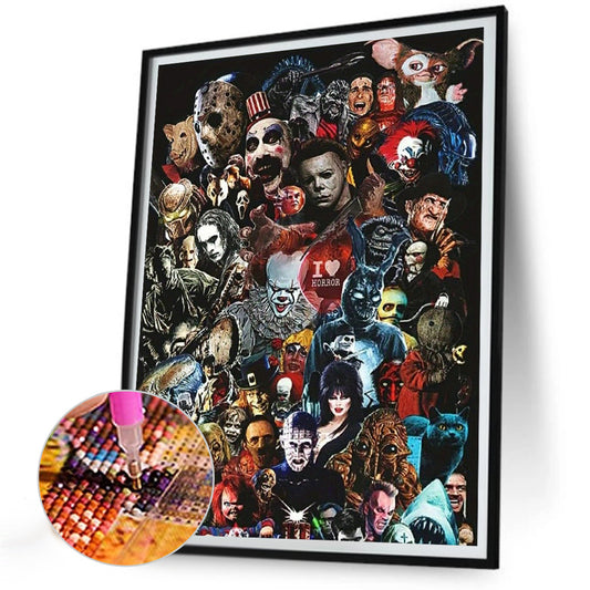 Diamond Painting - Full Round - horror movie character (30*40CM)