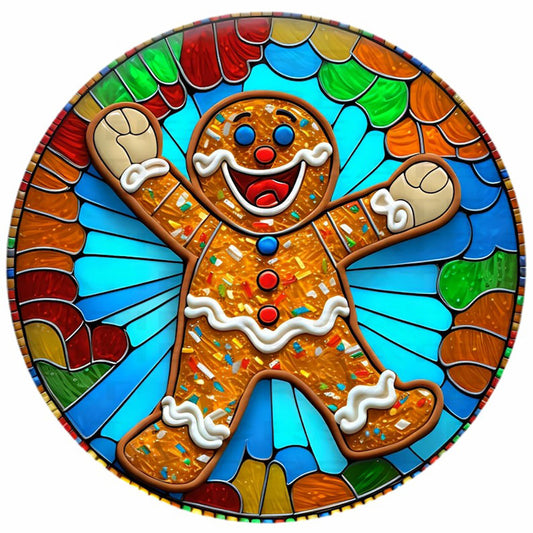 Diamond Painting - Full Round - gingerbread Man (30*30CM)