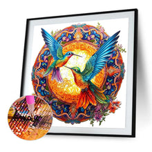Load image into Gallery viewer, Diamond Painting - Full Round - round card flowers and birds hummingbird (35*35CM)
