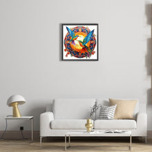 Load image into Gallery viewer, Diamond Painting - Full Round - round card flowers and birds hummingbird (35*35CM)
