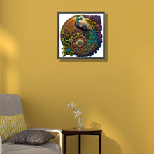 Load image into Gallery viewer, Diamond Painting - Full Round - round card peacock (35*35CM)
