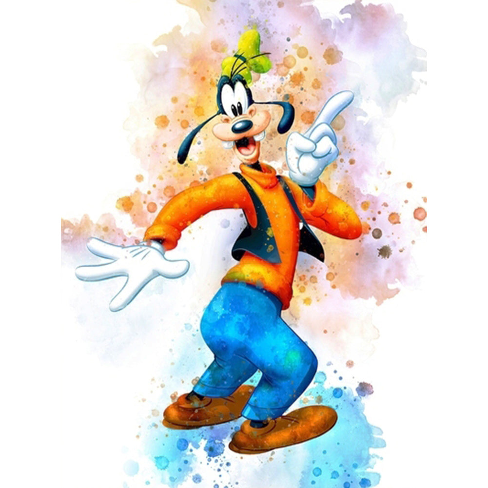 Diamond Painting - Full Round - Watercolor Disney Goofy (30*40CM)