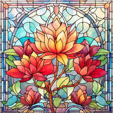 Load image into Gallery viewer, Diamond Painting - Full Round - flower glass art (30*30CM)
