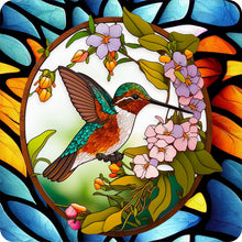 Load image into Gallery viewer, Diamond Painting - Full Round - bird holding flower glass art (30*30CM)
