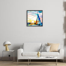 Load image into Gallery viewer, Diamond Painting - Full Round - sunset sailboat (30*30CM)
