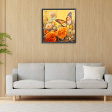 Load image into Gallery viewer, Diamond Painting - Full Round - flowers and butterflies (30*30CM)
