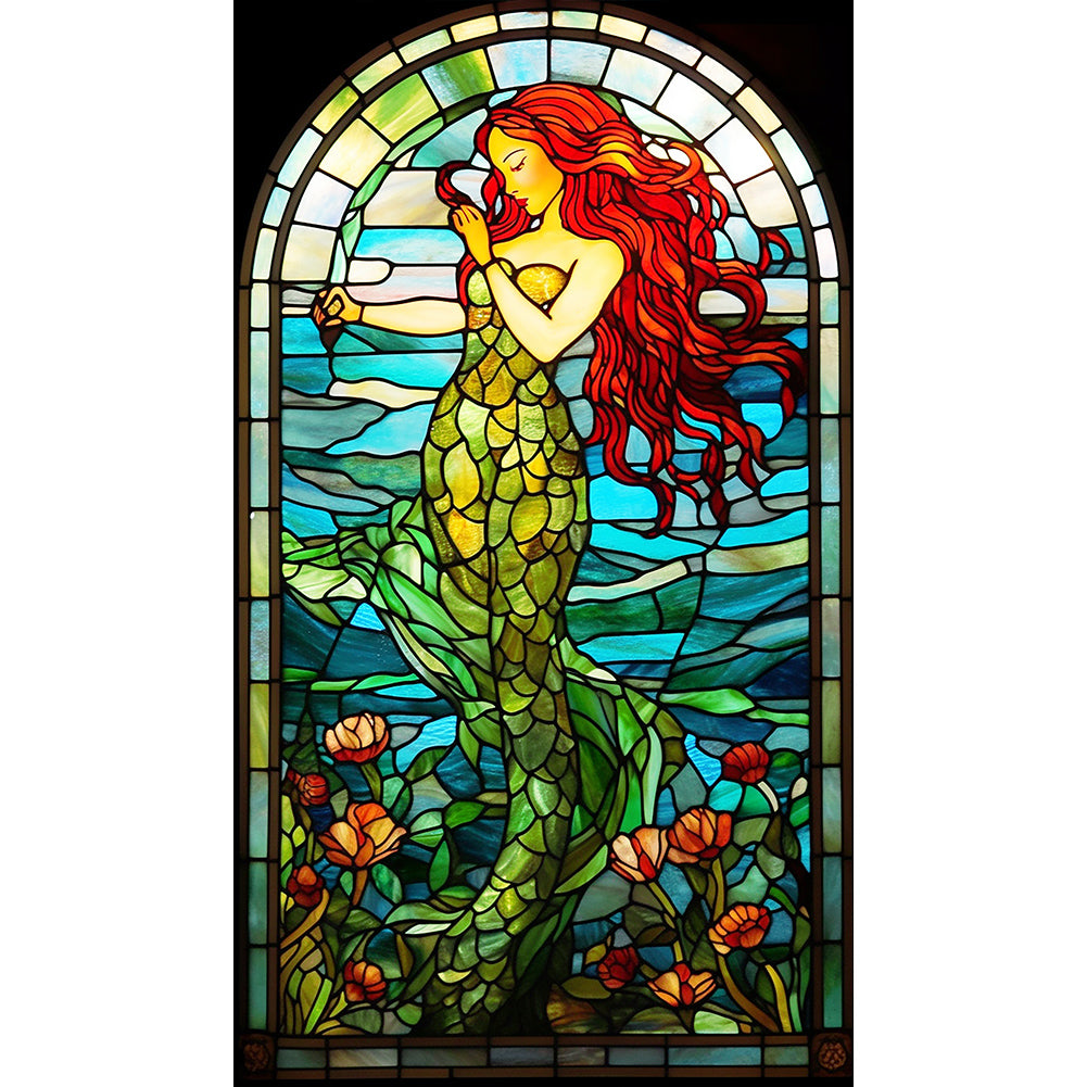 Diamond Painting - Full Round - Mermaid Glass Art (40*70CM)
