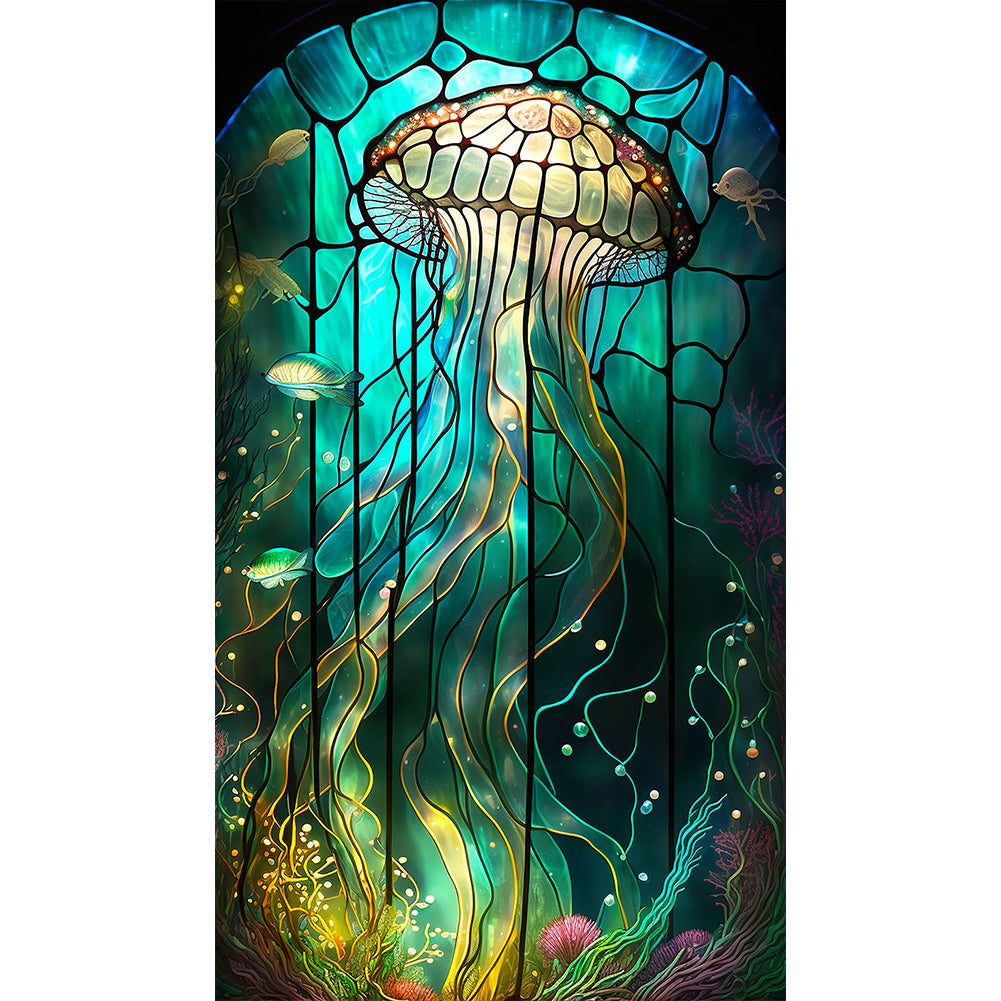 Diamond Painting - Full Round - Jellyfish Glass Art (40*70CM)