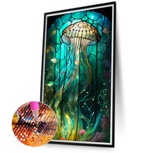 Load image into Gallery viewer, Diamond Painting - Full Round - Jellyfish Glass Art (40*70CM)
