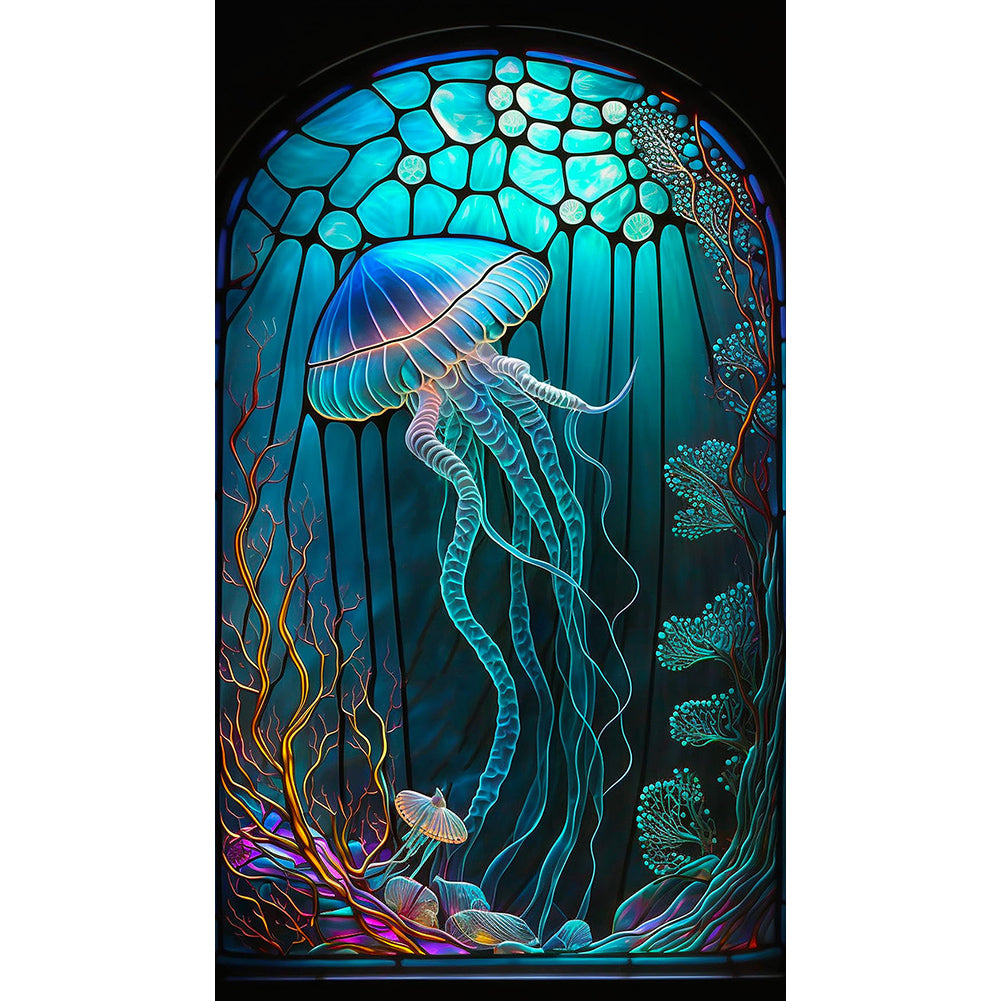 Diamond Painting - Full Round - Jellyfish Glass Art (40*70CM)