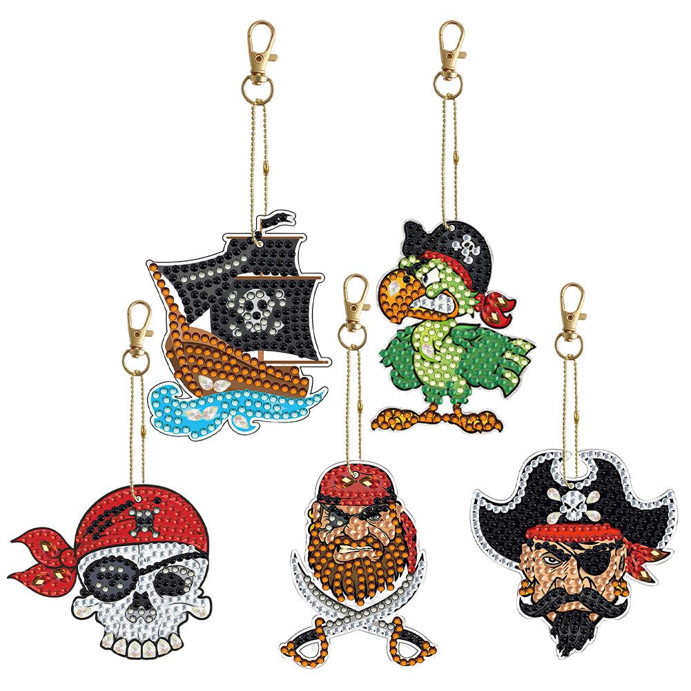 DIY Diamond Ornament Decoration Pirate Captain 6pcs Gift for Kids (GJ088)
