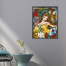 Load image into Gallery viewer, Diamond Painting - Full Round - Disney Belle Princess Glass Art (40*50CM)
