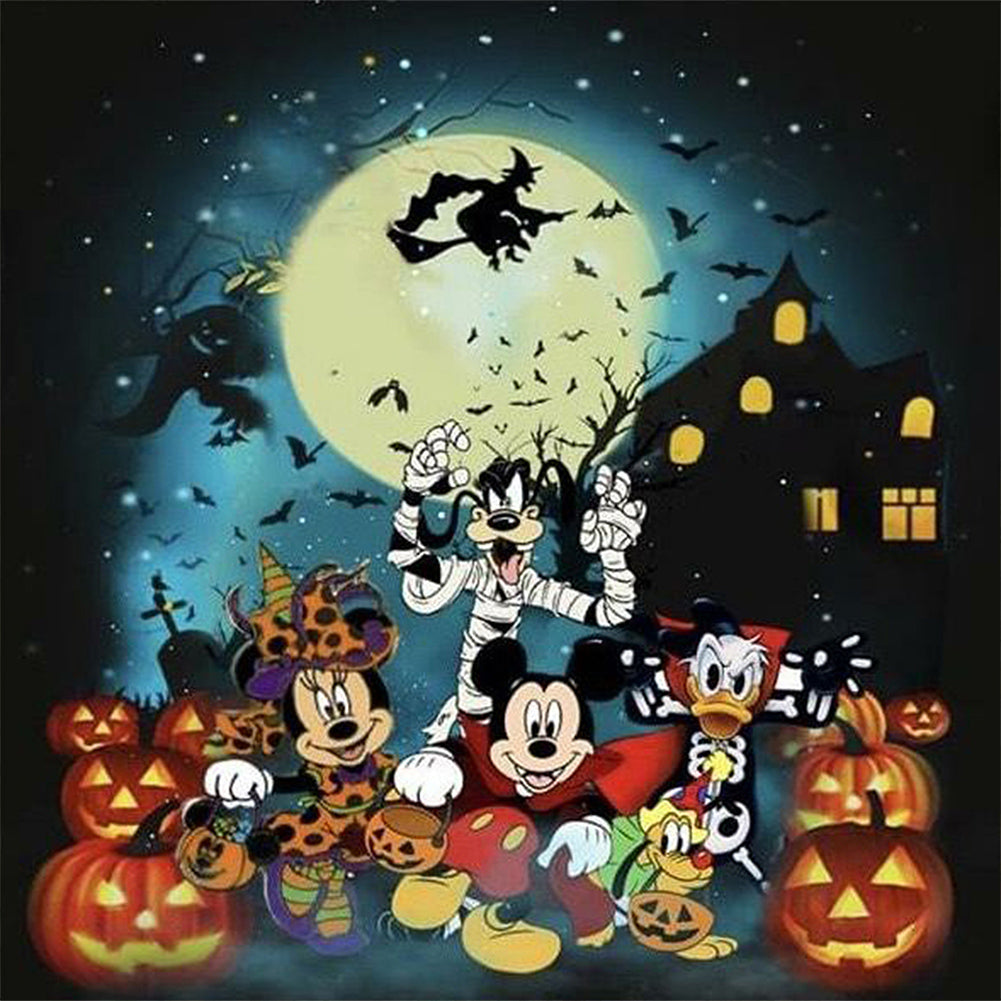 Diamond Painting - Full Round - Mickey Mouse Halloween Party (40*40CM)