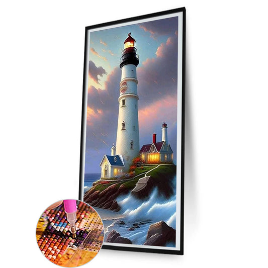 Diamond Painting - Full Round - seaside lighthouse (40*80CM)