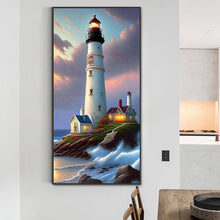 Load image into Gallery viewer, Diamond Painting - Full Round - seaside lighthouse (40*80CM)
