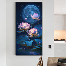 Load image into Gallery viewer, Diamond Painting - Full Round - moon lotus (40*80CM)
