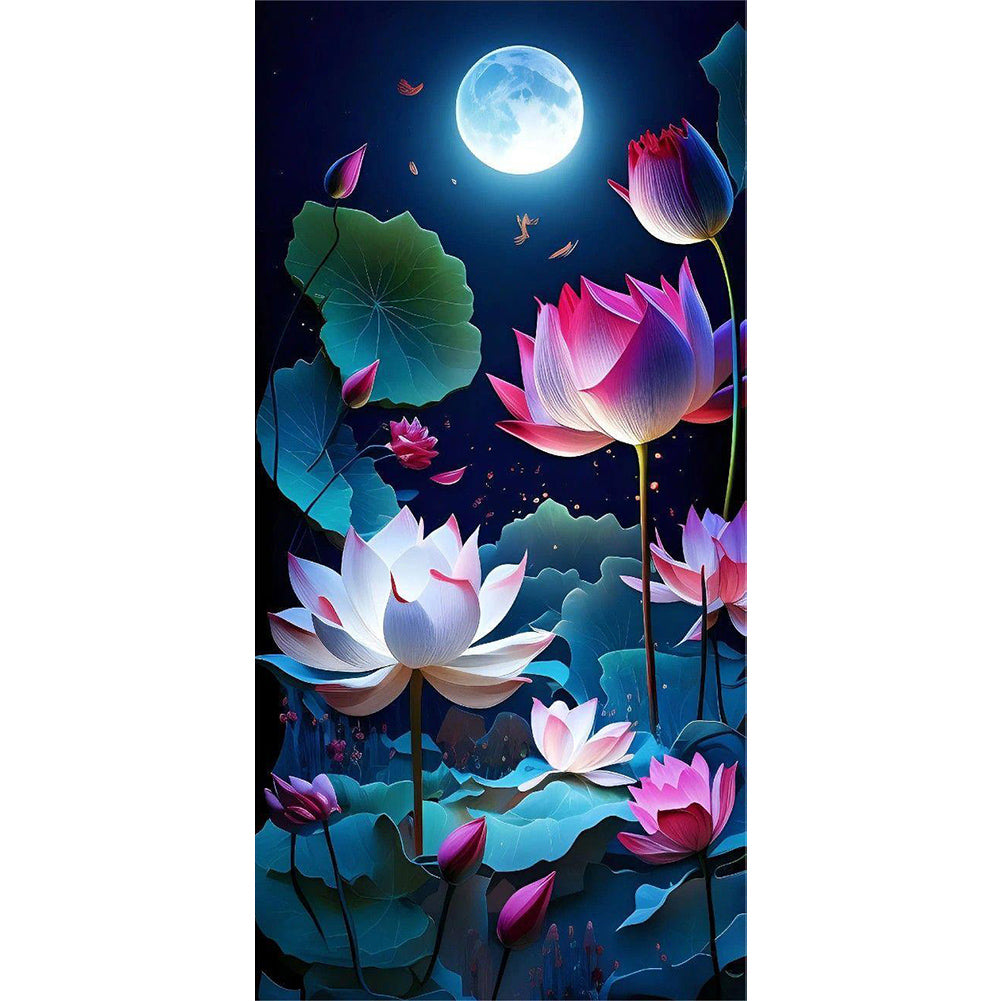 Diamond Painting - Full Round - moon lotus (40*80CM)