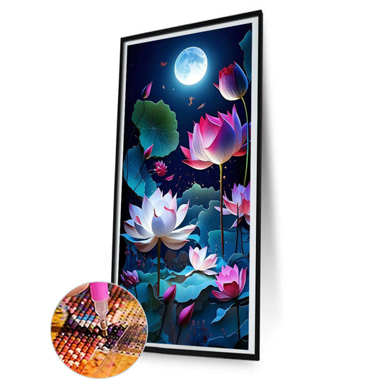 Diamond Painting - Full Round - moon lotus (40*80CM)
