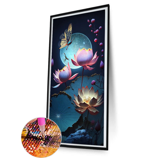 Diamond Painting - Full Round - moon lotus (40*80CM)