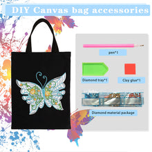 Load image into Gallery viewer, DIY Diamond Painting Rhinestone Eco-friendly Bag Fashionable Fashion Pocket Tote
