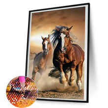 Load image into Gallery viewer, Diamond Painting - Full Round - fly two wild horses (45*80CM)
