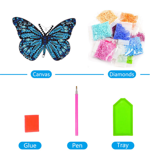 Sunflower/Animals Diamond Dots Art Cute Home Garden Decoration (Butterfly3)