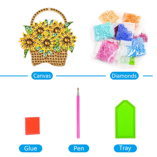 Sunflower/Animals Diamond Dots Art Cute Home Garden Decoration (Sunflower1)
