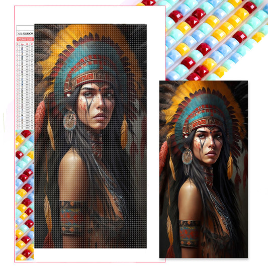 Diamond Painting - Full Square - indian beauty (40*80CM)