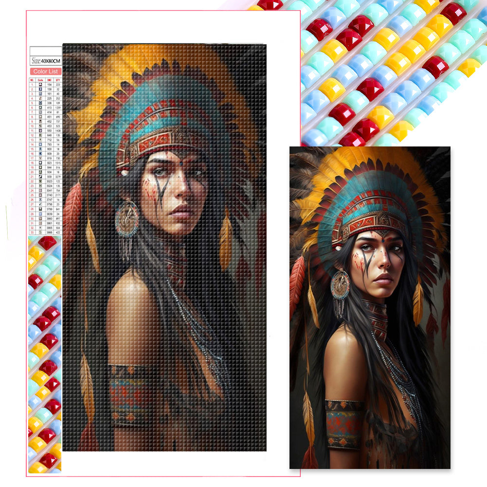 Diamond Painting - Full Square - indian beauty (40*80CM)