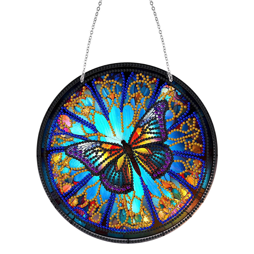 Butterfly/Animals Crystal Rhinestone Pendants Double Side Home Garden Decoration