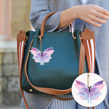 Load image into Gallery viewer, DIY Diamond Art Key Rings Special Shaped 5pcs Butterfly for Beginners Home Decor
