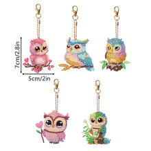 Load image into Gallery viewer, DIY Diamond Art Key Rings Special Shaped 5pcs Butterfly for Beginners Home Decor
