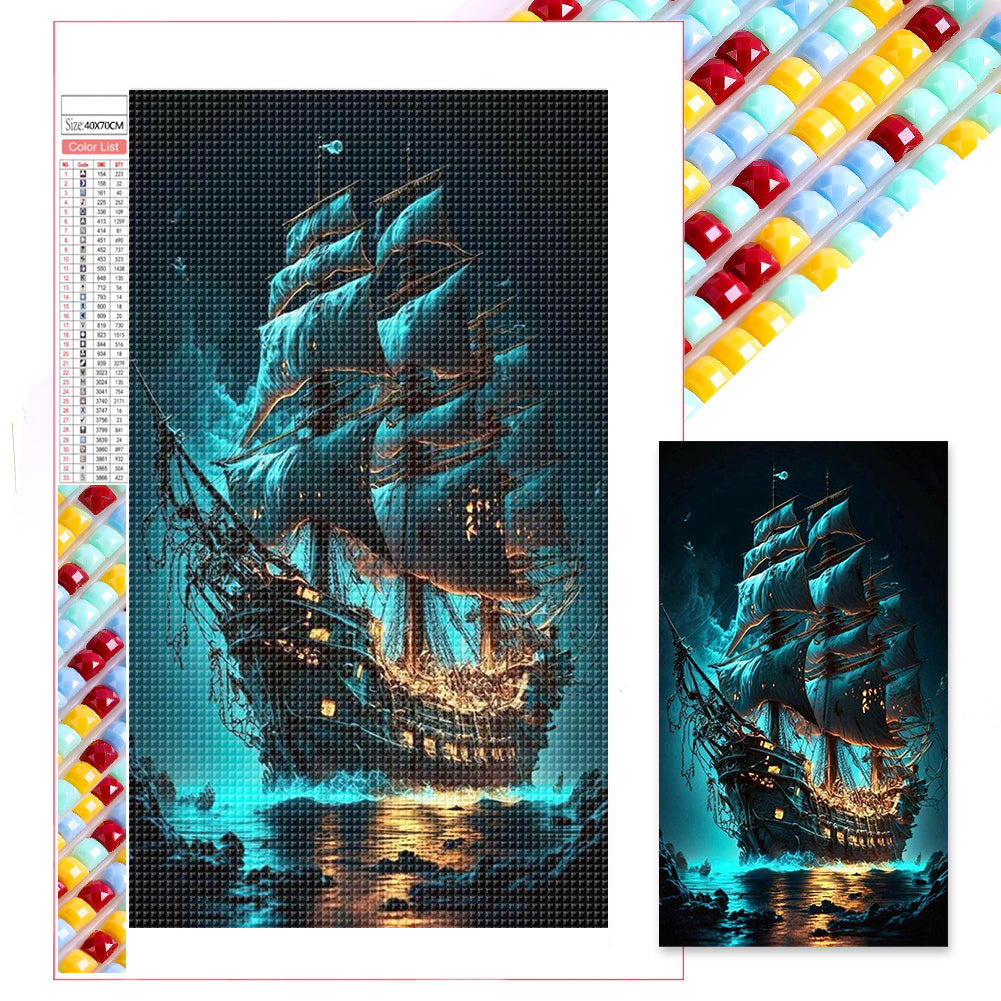 Diamond Painting - Full Square - sailing boat (40*70CM)
