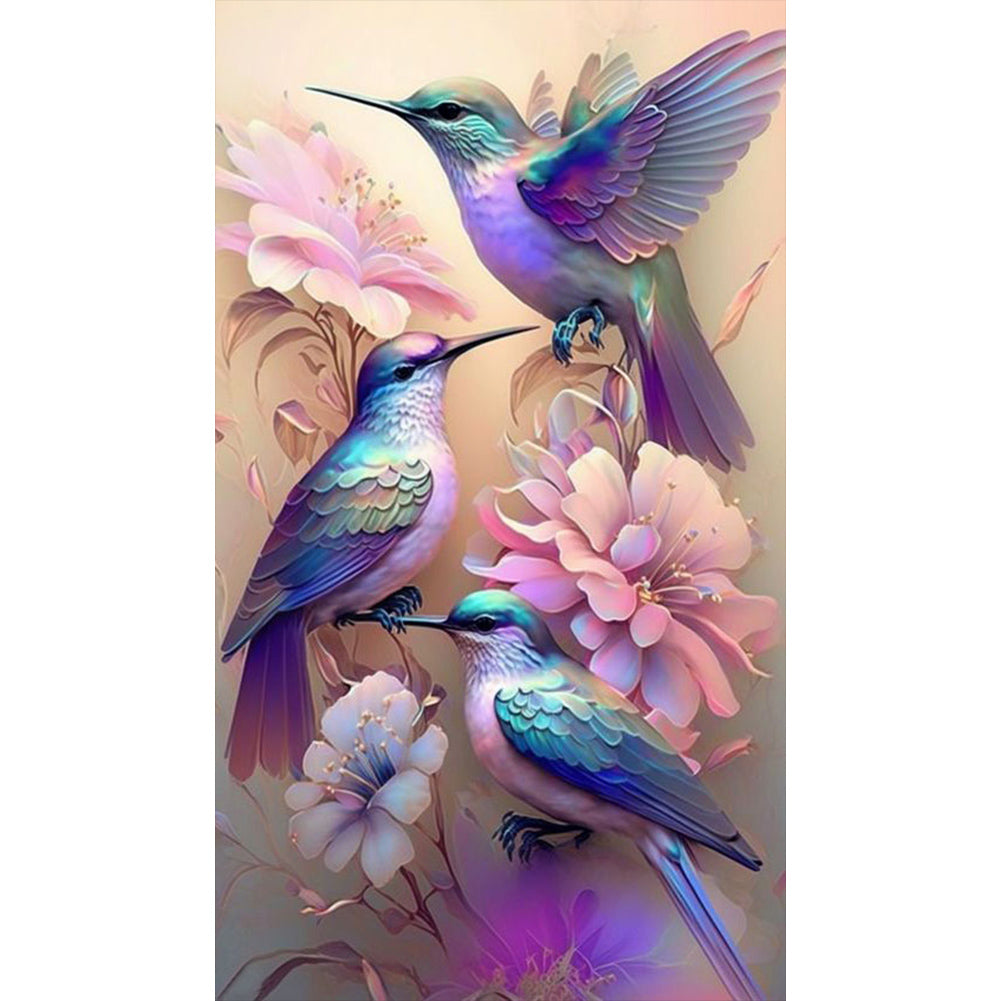 Diamond Painting - Full Round - bird on the branch (40*70CM)