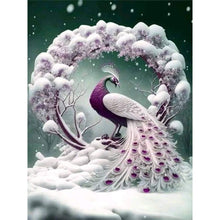 Load image into Gallery viewer, Diamond Painting - Full Round - snow peacock (30*40CM)
