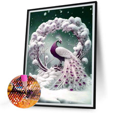 Load image into Gallery viewer, Diamond Painting - Full Round - snow peacock (30*40CM)
