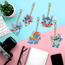 Load image into Gallery viewer, DIY Diamond Art Keychains Diamond Mosaic Kit 5pcs Gem Keychains Lady Bag Pendant
