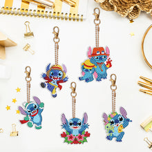 Load image into Gallery viewer, DIY Diamond Art Keychains Diamond Mosaic Kit 5pcs Gem Keychains Lady Bag Pendant
