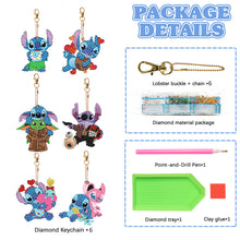 Load image into Gallery viewer, Diamond Art Keychains Handmade Gem Keychains Lady Bag Pendant (Stitch)
