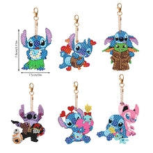 Load image into Gallery viewer, Diamond Art Keychains Handmade Gem Keychains Lady Bag Pendant (Stitch)
