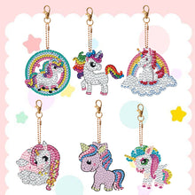 Load image into Gallery viewer, Diamond Art Keychains Handmade Gem Keychains Lady Bag Pendant (Unicorn)
