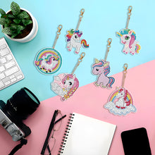 Load image into Gallery viewer, Diamond Art Keychains Handmade Gem Keychains Lady Bag Pendant (Unicorn)
