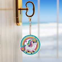Load image into Gallery viewer, Diamond Art Keychains Handmade Gem Keychains Lady Bag Pendant (Unicorn)
